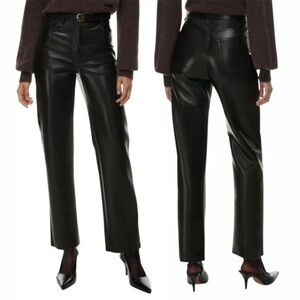 Aritzia Wilfred Black Leather Pants